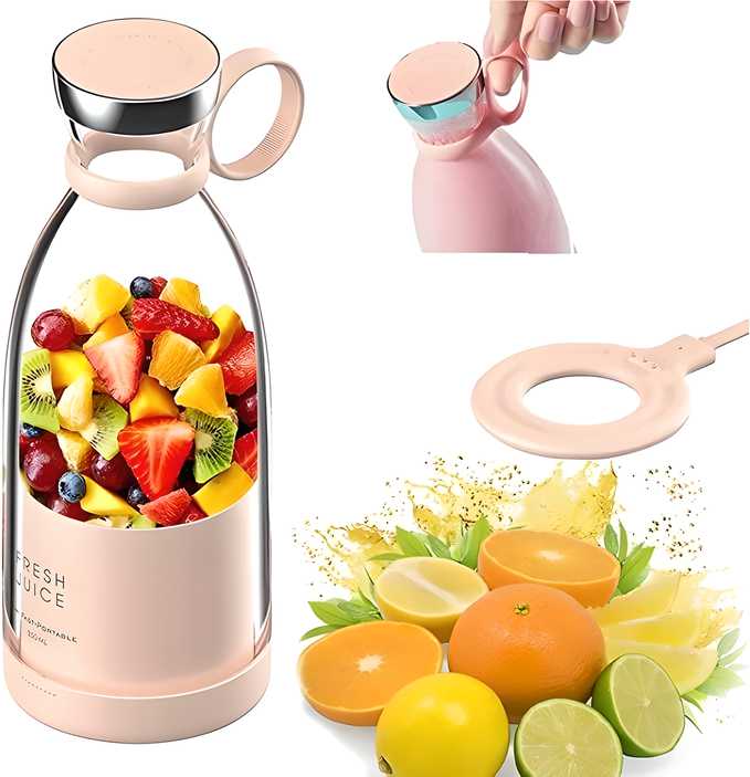 MIXEN Fresh Juice Portable Blender, 350ML Smoothie Blender Bottle, Grinder For Smoothie or Shakes, Baby Food, Personal Mixer, Mini Juicer Travel/School/Office/Workout/Travel Use